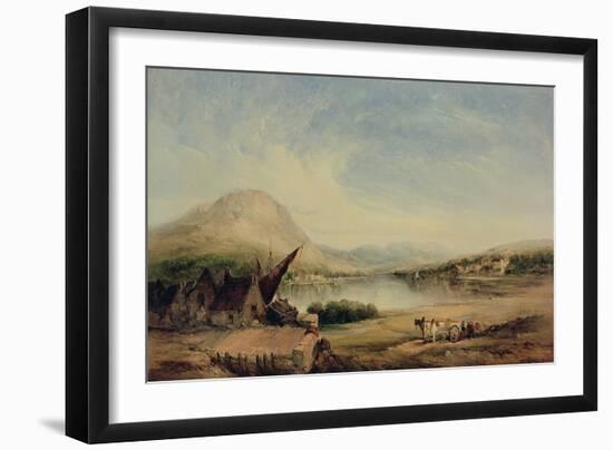 Lakeside View, 19Th Century (Oil on Canvas)-Alfred Vickers-Framed Giclee Print