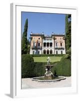 Lakeside Villa, Cadenabbia, Lake Como, Lombardy, Italian Lakes, Italy, Europe-Frank Fell-Framed Photographic Print