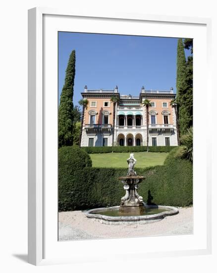 Lakeside Villa, Cadenabbia, Lake Como, Lombardy, Italian Lakes, Italy, Europe-Frank Fell-Framed Photographic Print