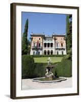 Lakeside Villa, Cadenabbia, Lake Como, Lombardy, Italian Lakes, Italy, Europe-Frank Fell-Framed Photographic Print