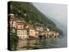 Lakeside Village, Lake Lugano, Lugano, Switzerland-Lisa S. Engelbrecht-Stretched Canvas