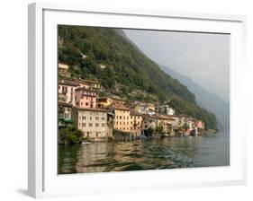 Lakeside Village, Lake Lugano, Lugano, Switzerland-Lisa S. Engelbrecht-Framed Photographic Print