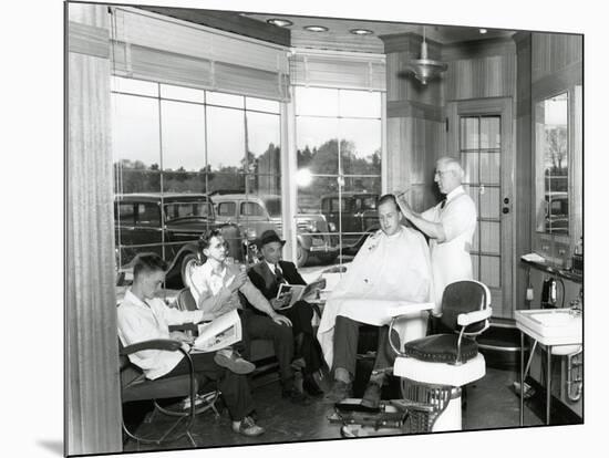 Lakewood Barber Shop, 1940-Chapin Bowen-Mounted Giclee Print