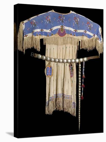 Lakota Beaded Dress-null-Stretched Canvas