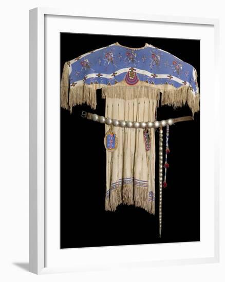 Lakota Beaded Dress-null-Framed Photographic Print
