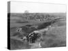 Lakota Indian Camp at the White Clay Creek Watering Hole Photograph - Pine Ridge, SD-Lantern Press-Stretched Canvas