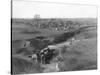 Lakota Indian Camp at the White Clay Creek Watering Hole Photograph - Pine Ridge, SD-Lantern Press-Stretched Canvas