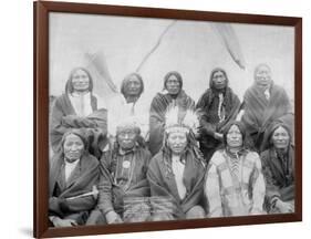 Lakota Indian Chiefs who Met General Miles to End Indian War Photograph - Pine Ridge, SD-Lantern Press-Framed Art Print