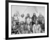 Lakota Indian Chiefs who Met General Miles to End Indian War Photograph - Pine Ridge, SD-Lantern Press-Framed Art Print