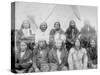 Lakota Indian Chiefs who Met General Miles to End Indian War Photograph - Pine Ridge, SD-Lantern Press-Stretched Canvas