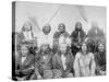 Lakota Indian Chiefs who Met General Miles to End Indian War Photograph - Pine Ridge, SD-Lantern Press-Stretched Canvas