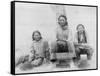 Lakota Indian Teenagers in Western Dress Photograph - Pine Ridge, SD-Lantern Press-Framed Stretched Canvas