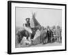 Lakota Women with Infants and Man on Horseback Photograph - Pine Ridge, SD-Lantern Press-Framed Art Print