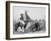 Lakota Women with Infants and Man on Horseback Photograph - Pine Ridge, SD-Lantern Press-Framed Art Print