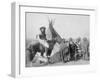 Lakota Women with Infants and Man on Horseback Photograph - Pine Ridge, SD-Lantern Press-Framed Art Print