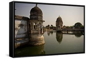 Lakshman Mandir Temple in Chanderi, Madhya Pradesh, North India, Asia-James Morgan-Framed Stretched Canvas