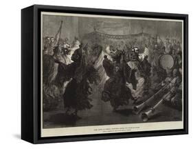 Lama Dance at Jummoo, Performed before the Prince of Wales-William Heysham Overend-Framed Stretched Canvas