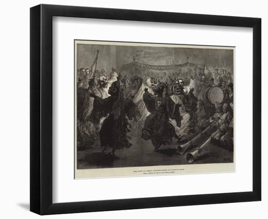 Lama Dance at Jummoo, Performed before the Prince of Wales-William Heysham Overend-Framed Giclee Print