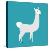 Lama Isolated. Cute Alpaca Animal. South American Mammal-popaukropa-Stretched Canvas