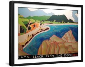 Lamai Beach from the rock,2000-Timothy Nathan Joel-Framed Giclee Print