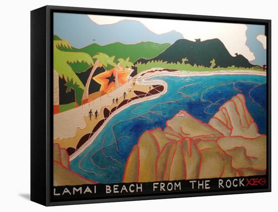 Lamai Beach from the rock,2000-Timothy Nathan Joel-Framed Stretched Canvas