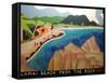 Lamai Beach from the rock,2000-Timothy Nathan Joel-Framed Stretched Canvas
