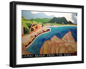 Lamai Beach from the rock,2000-Timothy Nathan Joel-Framed Giclee Print