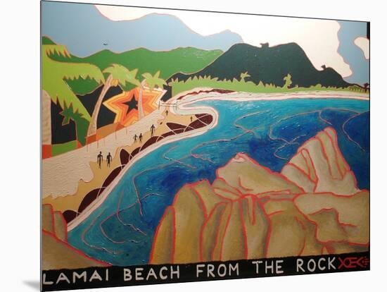 Lamai Beach from the rock,2000-Timothy Nathan Joel-Mounted Giclee Print