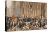 Lamartine Rejects the Red Flag in 1848-Felix Philippoteaux-Stretched Canvas