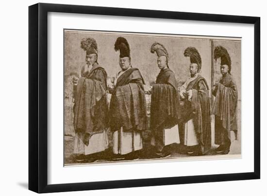 Lamas in Choral Dress, from 'Grandeur and Supremacy of Peking'-Alphonse Hubrecht-Framed Photographic Print