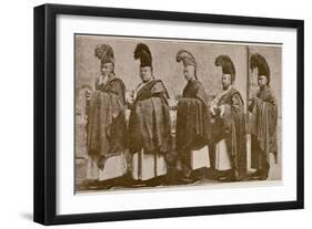 Lamas in Choral Dress, from 'Grandeur and Supremacy of Peking'-Alphonse Hubrecht-Framed Photographic Print