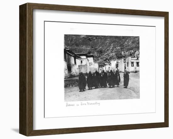 Lamas in Sera Monastery, Lhasa, Tibet, 1903-04-John Claude White-Framed Giclee Print