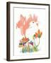 Lamb and Flowers-Niya Christine-Framed Art Print