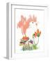 Lamb and Flowers-Niya Christine-Framed Art Print