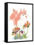 Lamb and Flowers-Niya Christine-Framed Stretched Canvas