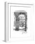Lamb Building, Temple, from the Cloisters, London, 1912-Frederick Adcock-Framed Giclee Print