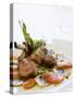 Lamb Chops on Tomatoes and Potatoes with Basil-Alexandre Oliveira-Stretched Canvas