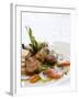 Lamb Chops on Tomatoes and Potatoes with Basil-Alexandre Oliveira-Framed Photographic Print