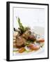 Lamb Chops on Tomatoes and Potatoes with Basil-Alexandre Oliveira-Framed Photographic Print