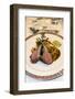 Lamb chops with potato gratin and Provencal vegetables, Provence, France-Jim Engelbrecht-Framed Photographic Print