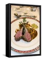 Lamb chops with potato gratin and Provencal vegetables, Provence, France-Jim Engelbrecht-Framed Stretched Canvas