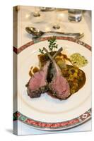 Lamb chops with potato gratin and Provencal vegetables, Provence, France-Jim Engelbrecht-Stretched Canvas