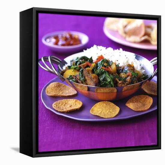 Lamb Curry with Spinach and Rice-Frank Wieder-Framed Stretched Canvas