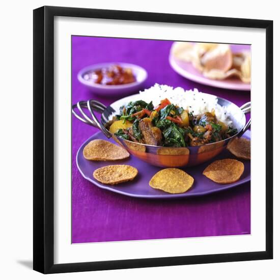 Lamb Curry with Spinach and Rice-Frank Wieder-Framed Photographic Print