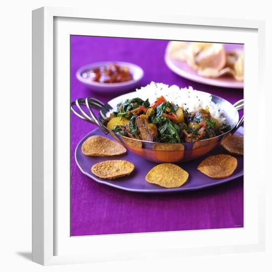 Lamb Curry with Spinach and Rice-Frank Wieder-Framed Photographic Print