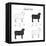 Lamb Cut Scheme - B&W-ONiONAstudio-Framed Stretched Canvas