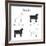 Lamb Cut Scheme - B&W-ONiONAstudio-Framed Art Print