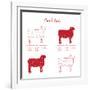 Lamb Cuts-ONiONAstudio-Framed Art Print