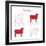 Lamb Cuts-ONiONAstudio-Framed Art Print