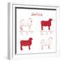 Lamb Cuts-ONiONAstudio-Framed Art Print